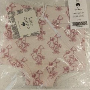 KATE QUINN NIB retro bloomer | mauve mushrooms | raw edge organic cotton - 0-3m